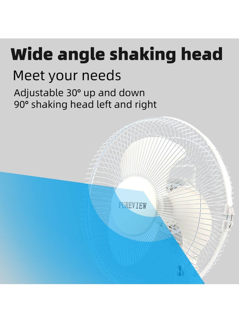 ET-LIFE 12 Inch Table Fan, Multifunctional High Speed Electric Solar Table Fan With Usb And Led Light White - Image 3