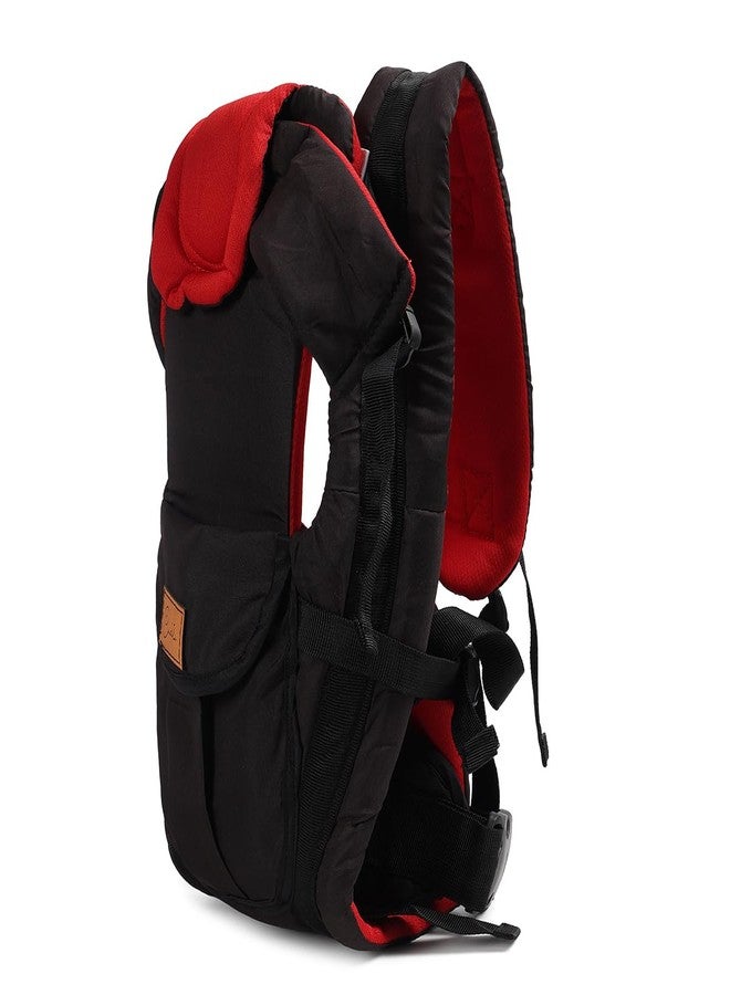 Cudli 4 in 1 Baby Black & Red Carrier for Newborn to Toddler | Adjustable Ergonomic Baby Sling with Waist Belt and Padded Shoulder Straps | Breathable Soft Fabric Baby Carry Bag for Infants 4–36 Months - Image 3