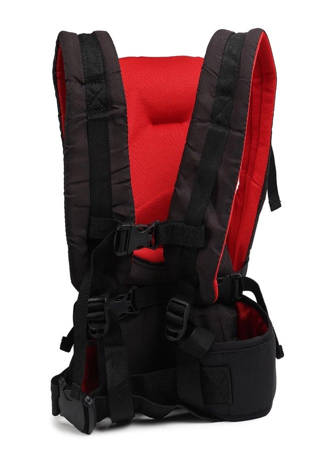 Cudli 4 in 1 Baby Black & Red Carrier for Newborn to Toddler | Adjustable Ergonomic Baby Sling with Waist Belt and Padded Shoulder Straps | Breathable Soft Fabric Baby Carry Bag for Infants 4–36 Months - Image 5