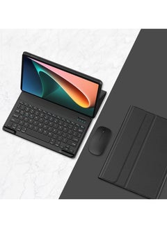 General Arabic and English Keyboard Case Compatible with Huawei MatePad 11.5S (2024) 11.5-inch with Mouse, Detachable Wireless Bluetooth Keyboard, Smart Soft Leather Case Tablet Case 