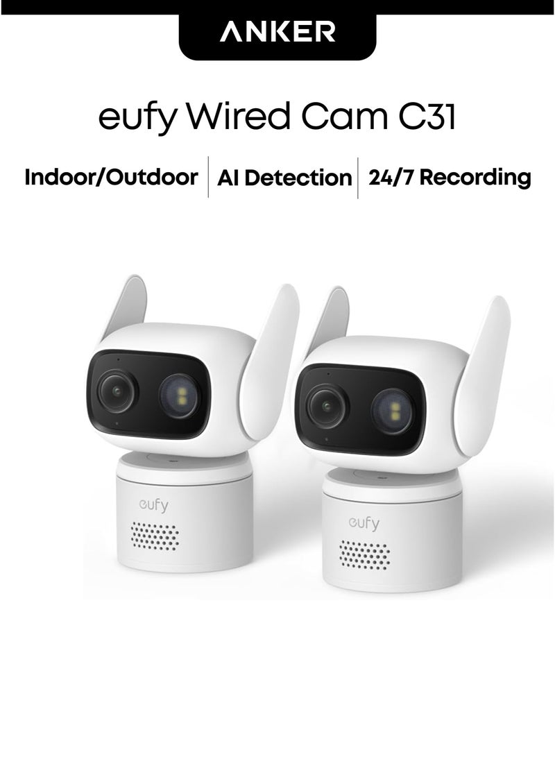eufy wired camera C31 2 packs White - Image 1