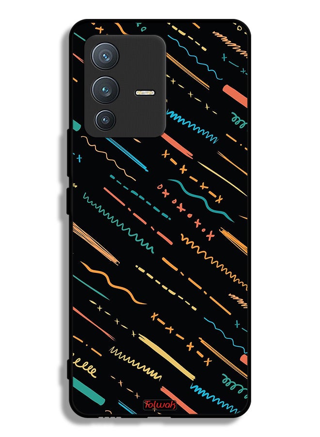 Tolwak Vivo V23 Pro 5G Protective Case Cover X Lines Abstract Pattern - Image 1