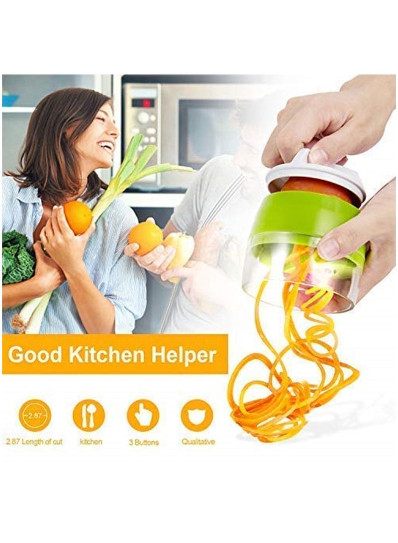 4 in 1 Handheld Heavy Duty Veggie Spiral Cutter Spaghetti Maker