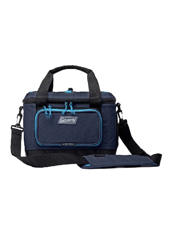 Coleman Xpand 16-Can Zipper Closure Insulated Antimicrobial Soft Cooler Bag Blue and Black 23 x 21.5 x 180 cm 2155413 