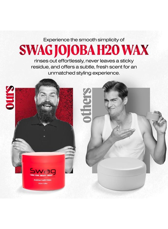 Swag Jojoba H20 Wax for Men - Non-sticky formula with light fragrance - Easily molds your hair - 6.76 oz - Image 2