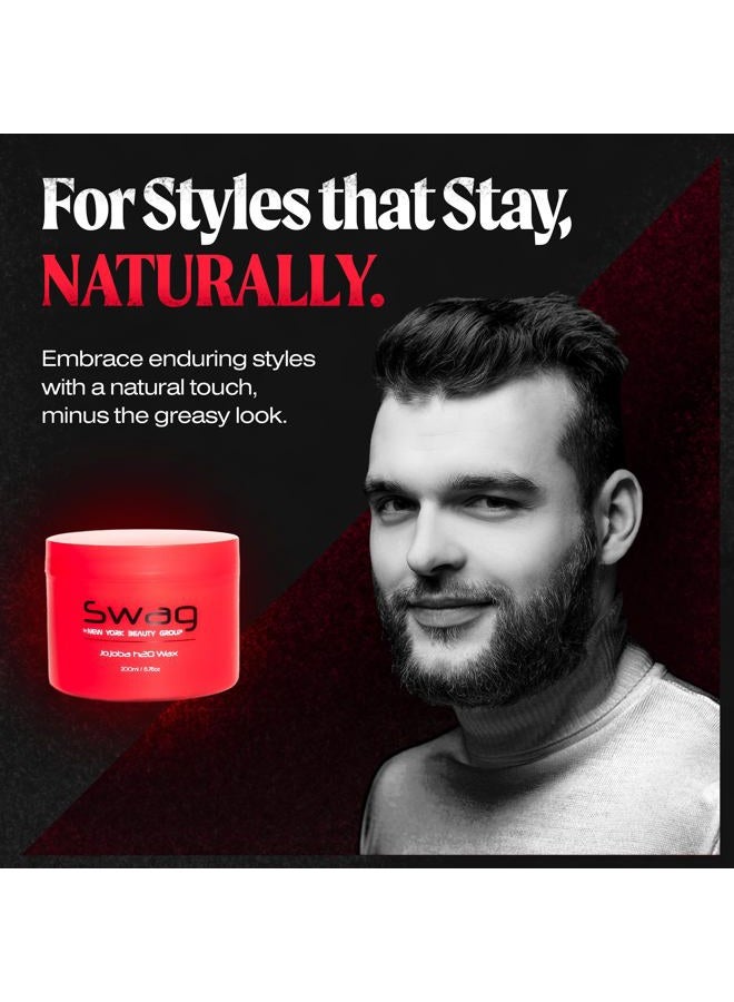 Swag Jojoba H20 Wax for Men - Non-sticky formula with light fragrance - Easily molds your hair - 6.76 oz - Image 4