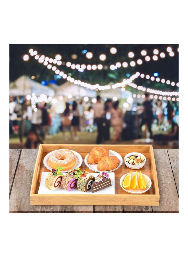 Loquat 3-Piece Bamboo Serving Tray Set Brown 45cm - Image 3