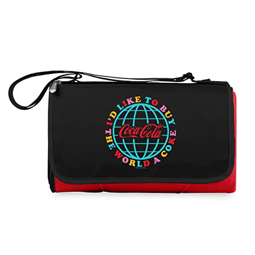 PICNIC TIME PICNIC TIME 820-00-100-915-0 Tote Outdoor Picnic Beach Camping Blanket, 13 x 9 x 4, Coca-Cola I'd Like to Buy The World  - Image 1