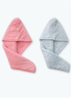 Glowudz Glowudz™ Absorbent Microfiber Hair Towel 2 Pack  with Elastic Loop  - Image 1
