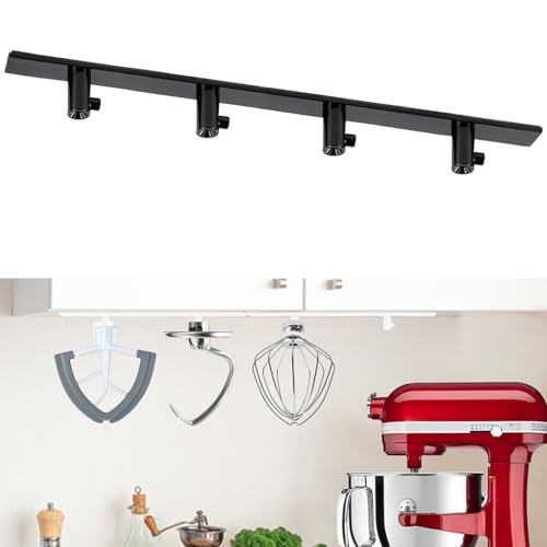 PQPO 4 Pack Stand Mixer Attachment Holder Organizer Compatible with KitchenAid Mixer Accessories, for Storage and Organization of Your Kitchen Aid Attachments(Black) - Image 1