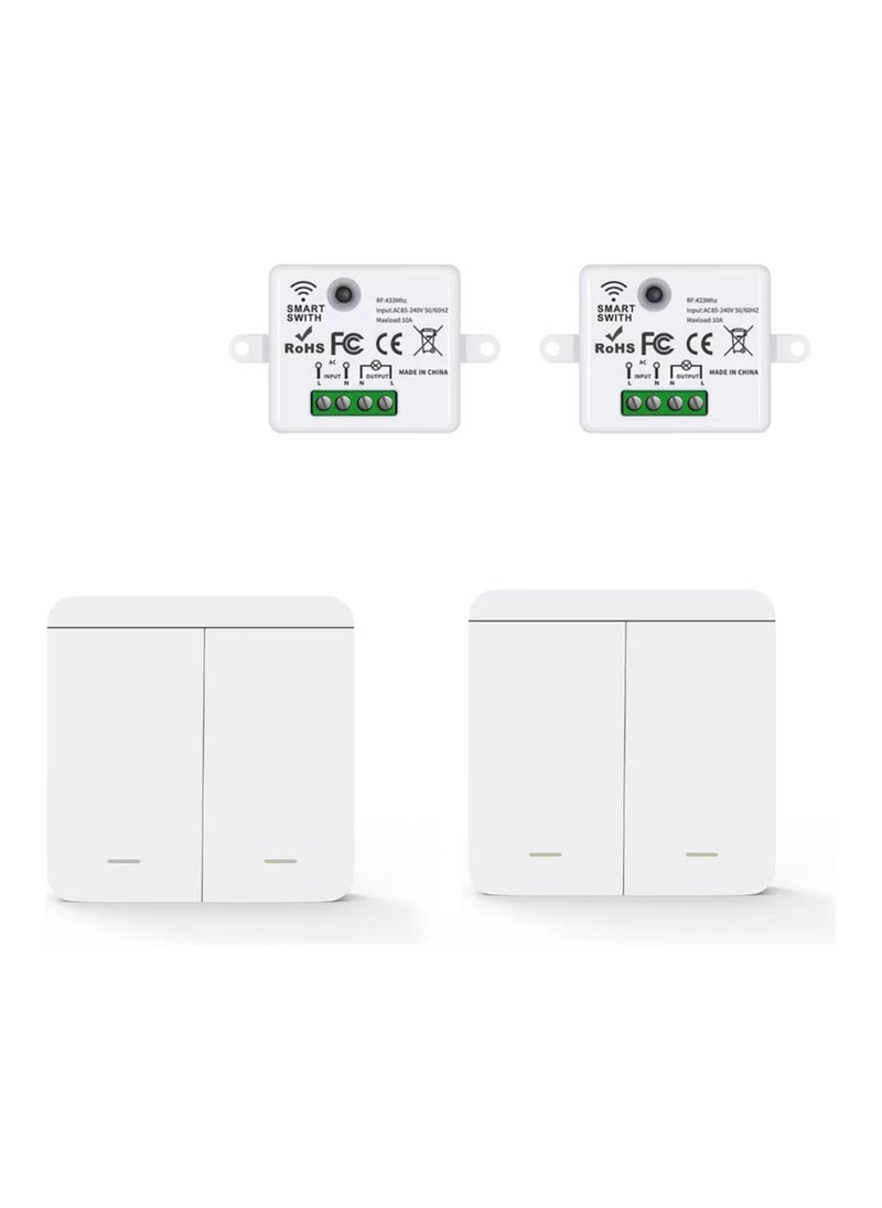 Generic Touch Light Switch Wireless Remote Control 433MHz AC 85V-250V 10A Receiver 86 Wall Panel For Smart Home Ceiling Lamp LED  - Image 1