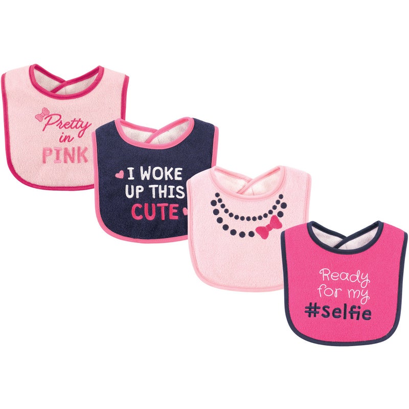 Luvable Friends Unisex Baby Cotton Drooler Bibs with Fiber Filling Selfie One Size