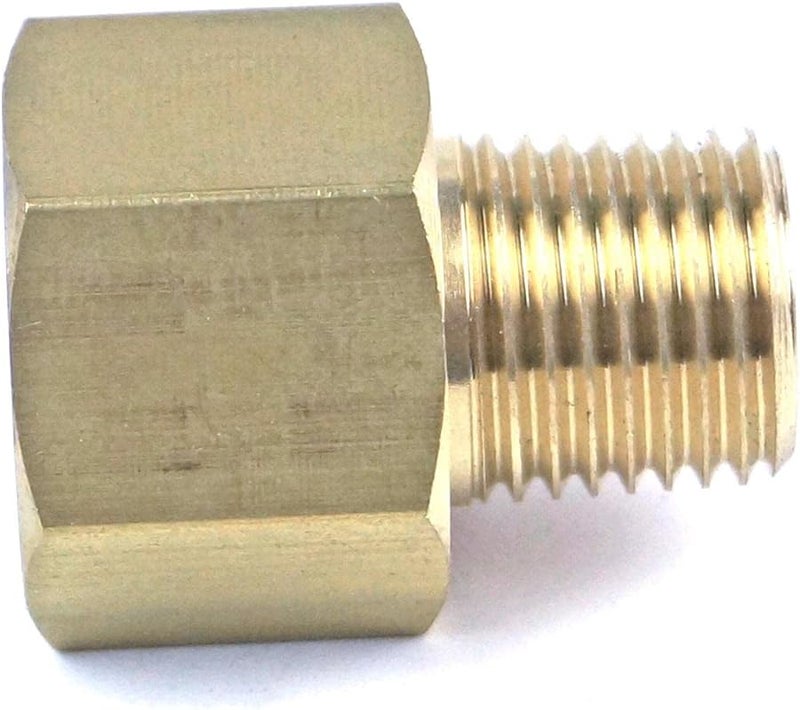 محول تركيب أنابيب النحاس 1/4 بوصة BSPT ذكر إلى 3/8 بوصة NPT أنثى لمقياس الضغط للهواء والغاز والوقود والماء - Image 4