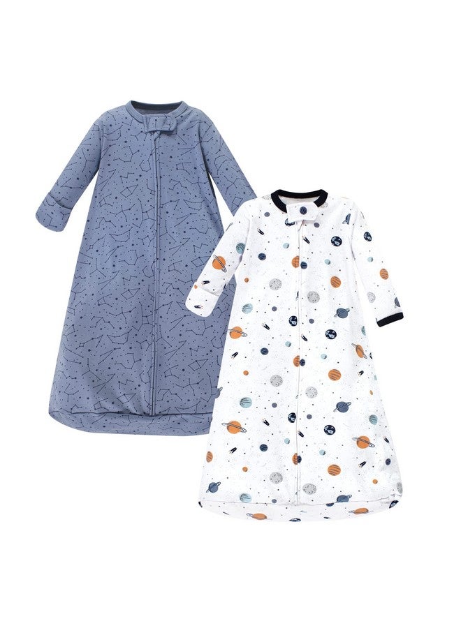 Hudson Baby Unisex Baby Cotton Long-Sleeve Wearable Sleeping Bag, Sack, Blanket, Space, 3-9 Months - Image 1