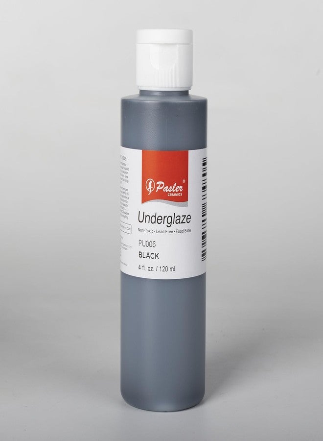 Pasler® Underglaze,4 fl oz/120 ml, Underglaze,Assorted Colors, (PU006 BLACK) - Image 2