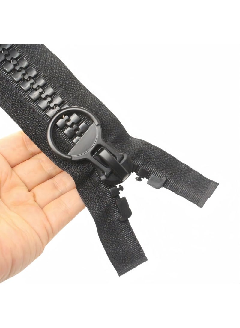 YaHoGa YaHoGa 213cm 20 Super Large Separating Giant Plastic Zippers for Sewing Tents Coats Overcoats Boat Cover Canvas Heavy Duty Huge Resin Vislon Zippers 84 Black 