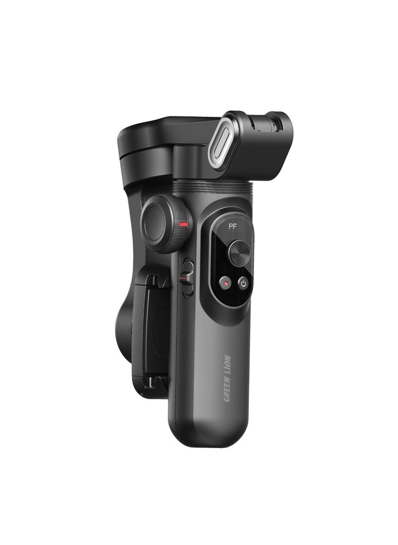 GREEN LION - New York Gimbal with Smart Face Tracking / Focus & Zoom Control | Smart Face Tracking | Built-In Fill Light | OLED Display | Ultra-Light Stabilizer- Black - Image 1