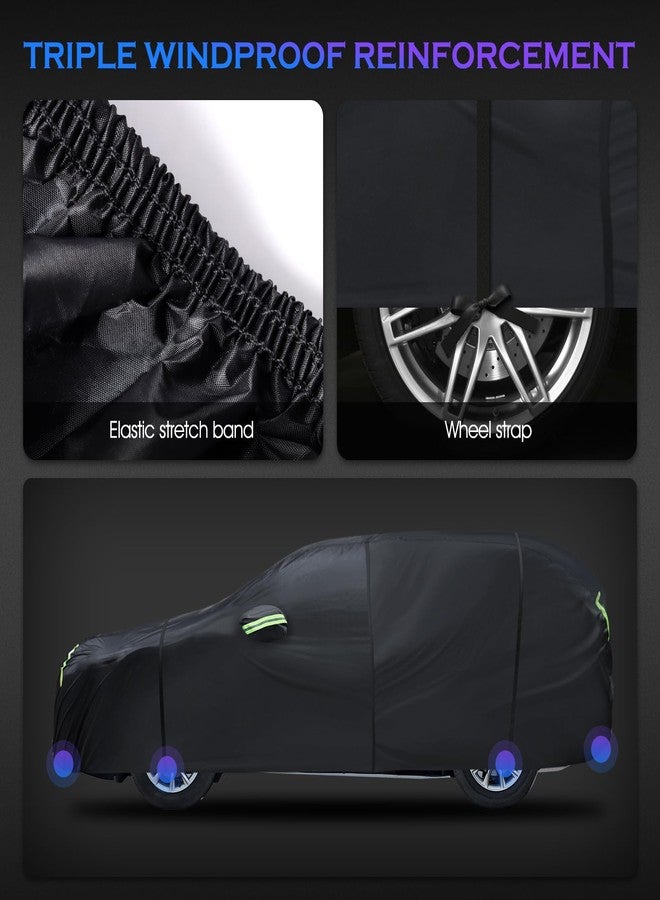Qualencey 6 Layers Truck Cover Waterproof All Weather for Automobiles,Car Cover Custom Fit for Honda CRV 1997-2024,Outdoor Full Exterior Cover,Rain, Sun, Wind Protection,Black - Image 5