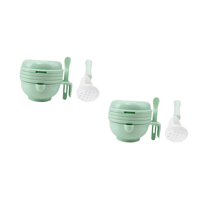 2 Sets Food Grinding Bowl Kit Manual Masher For Smooth Purees Easy To Clean - Image 2