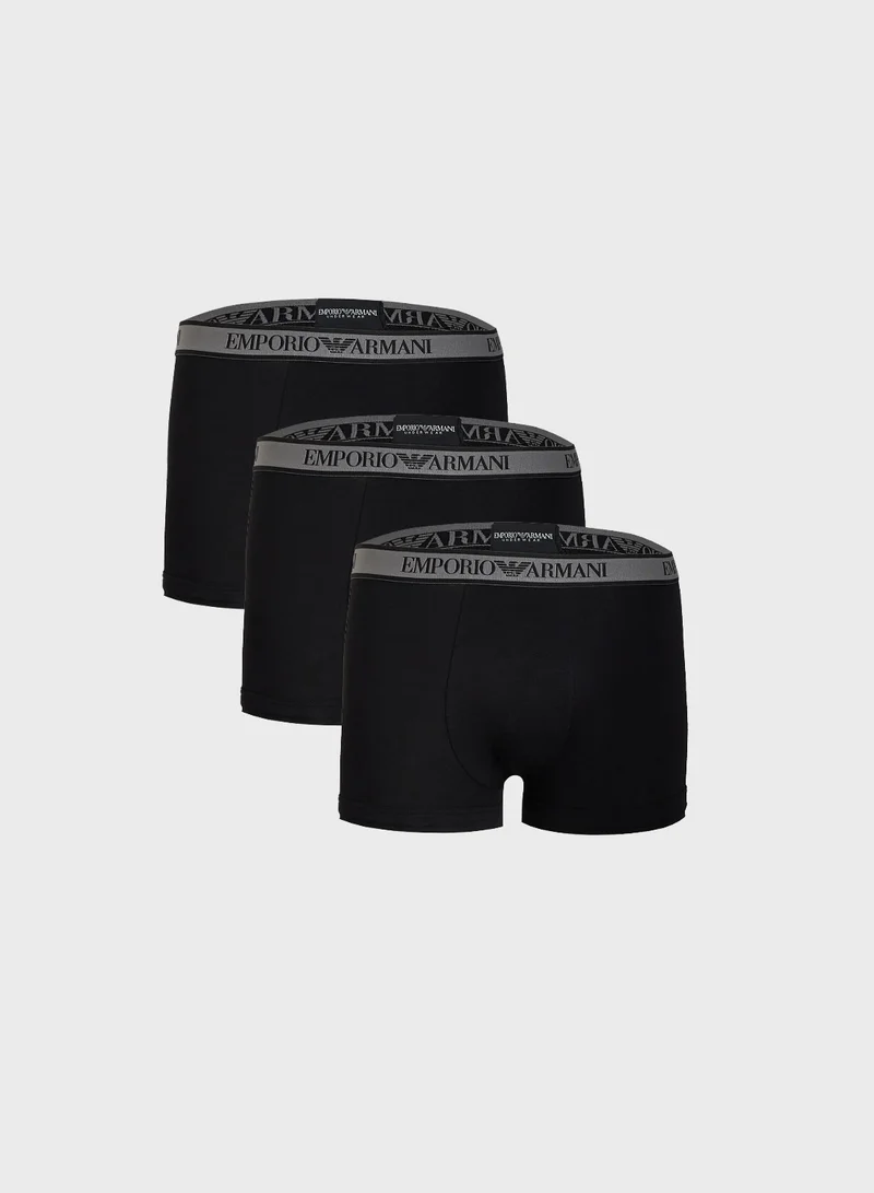امبوريو ارماني 3 Pack Of Logo Boxers