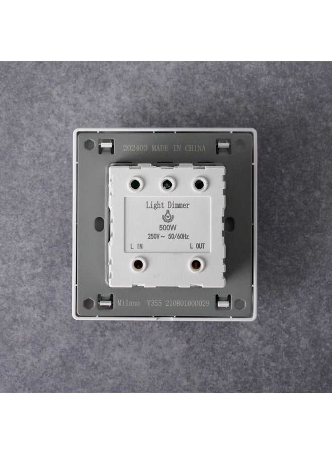 Milano 500W Light Dimmer Dimmer Light Switch for Dimmable LED Incandescent Halogen Bulbs Stepless Leading Edge Dimmer Switch Aura Wh