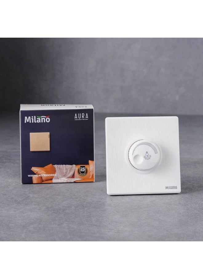 Milano 500W Light Dimmer Dimmer Light Switch for Dimmable LED Incandescent Halogen Bulbs Stepless Leading Edge Dimmer Switch Aura Wh