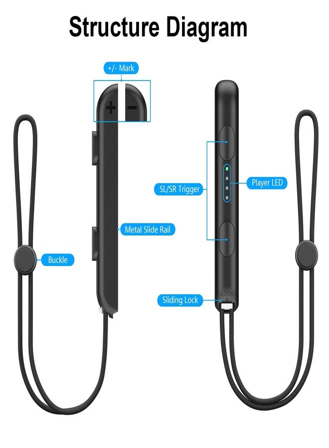 Vanjua Wrist Strap for Switch Controller, 2 Pack Adjustable Lanyard Replacement Parts Accessories for Joycon Controller - Image 2