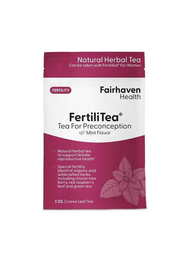 Fairhaven Health FertiliTea | Organic Fertility Tea for Women to Support Reproductive Health* | Prenatal Herbal Tea to Support Menstrual Cycle & Hormone Balance* | Contains Vitex | Mint | 60 Servings - Image 1