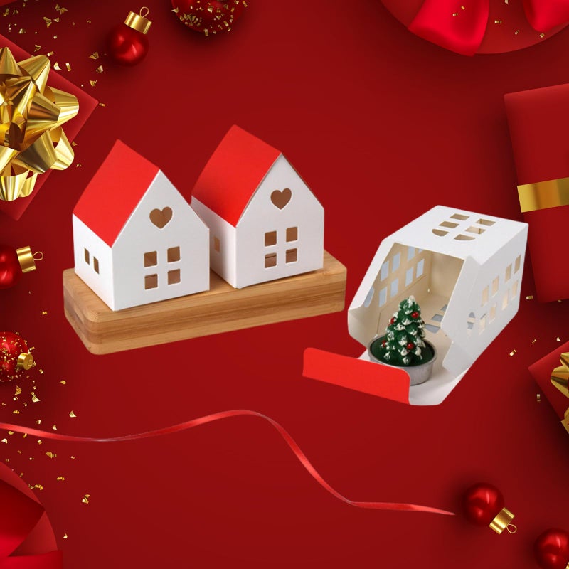 HAN SHENG 30 Pcs Red House Shaped Candy Boxes with Roof - Wedding Favors, Christmas Party Gift Boxes, Birthday Candy Storage Containers, Decorative Ornament Boxes for Holidays & Special Events - Image 4