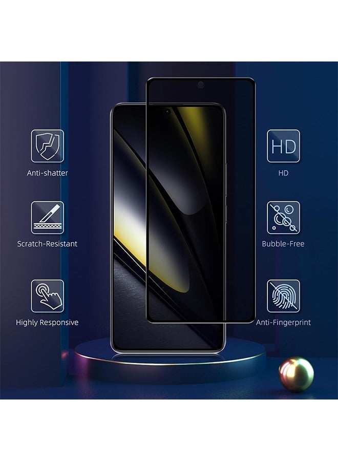 إكس ليفيل قطعتان من واقي الشاشة الخاص بهاتف Xiaomi Poco F6 5G، غطاء حماية للشاشة الخاصة بحماية 9H، مقاوم للخدش ومضاد للتجسس، مصنوع من الزجاج المقوى - Image 3