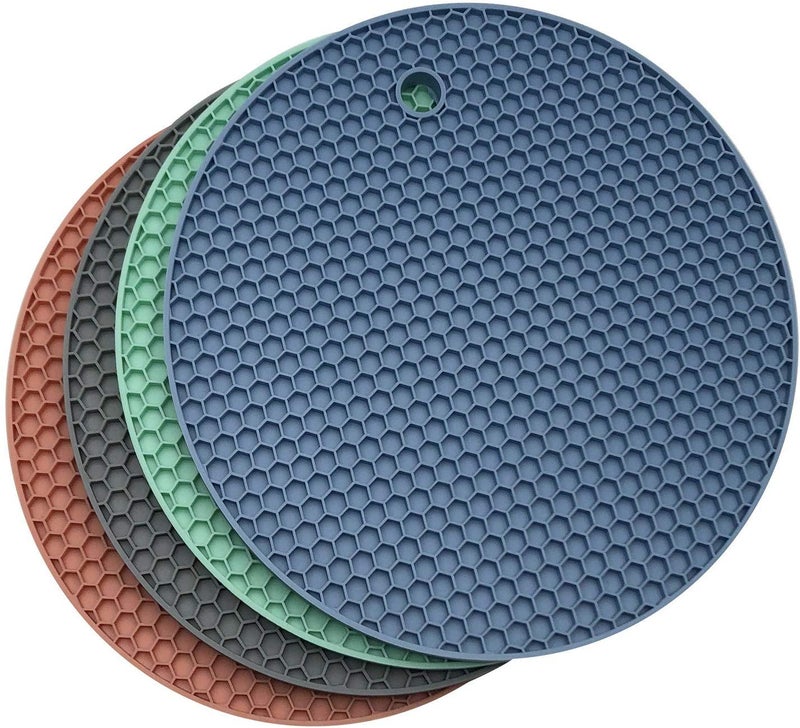 Baskety 4pcs Trivet Mat Heat Resistant Silicone Drying Mat for Kitchen - Image 1