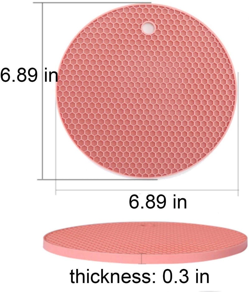 Baskety 4pcs Trivet Mat Heat Resistant Silicone Drying Mat for Kitchen - Image 3