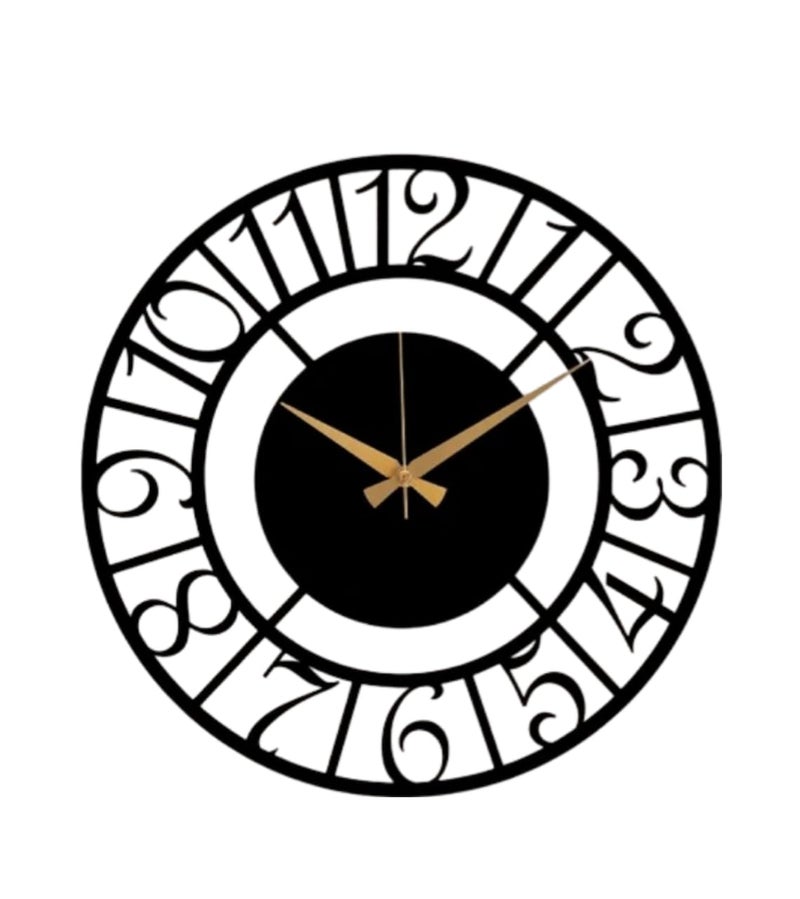 Reyox Material Metal Wall Clock Big Size Wall Clock Modern Clocks for Living Room Stylish Wall Clocks for Home Antique Big Size Modern Wall Watch for Home DecorBlack40 cm DA130