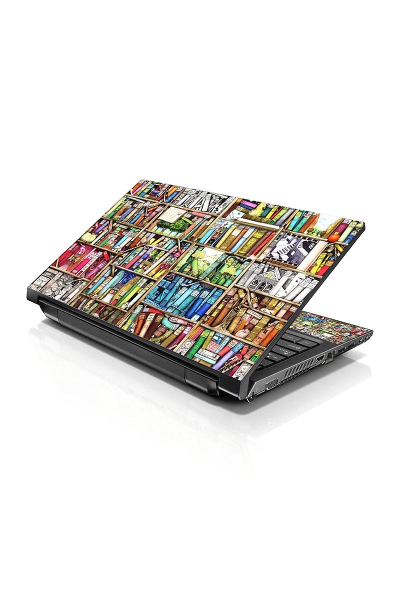 LSS Colorful Books Laptop Skin Cover - Image 1