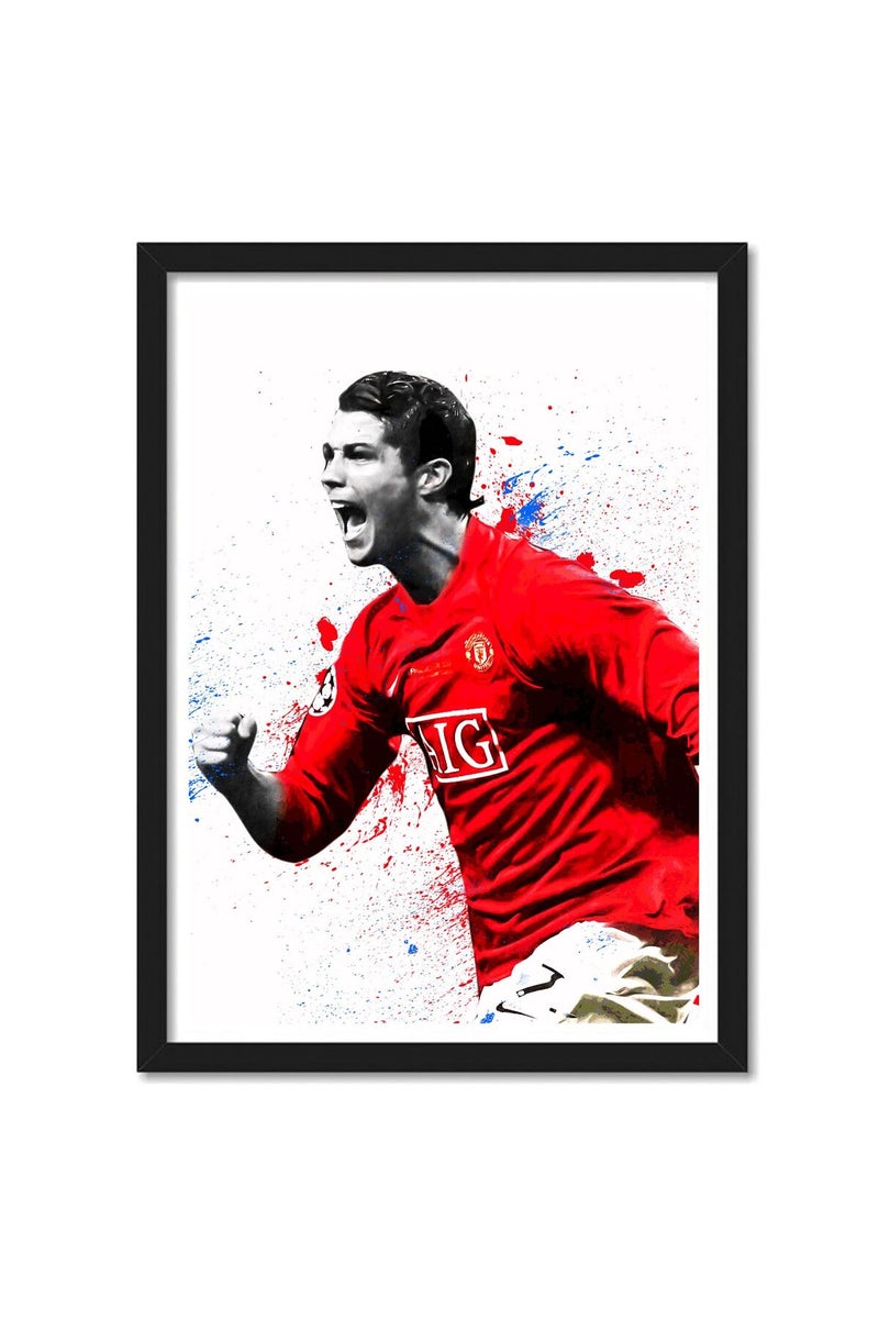 GRAY WALL Cristiano Ronaldo CR7 Framed Art Print - Image 1