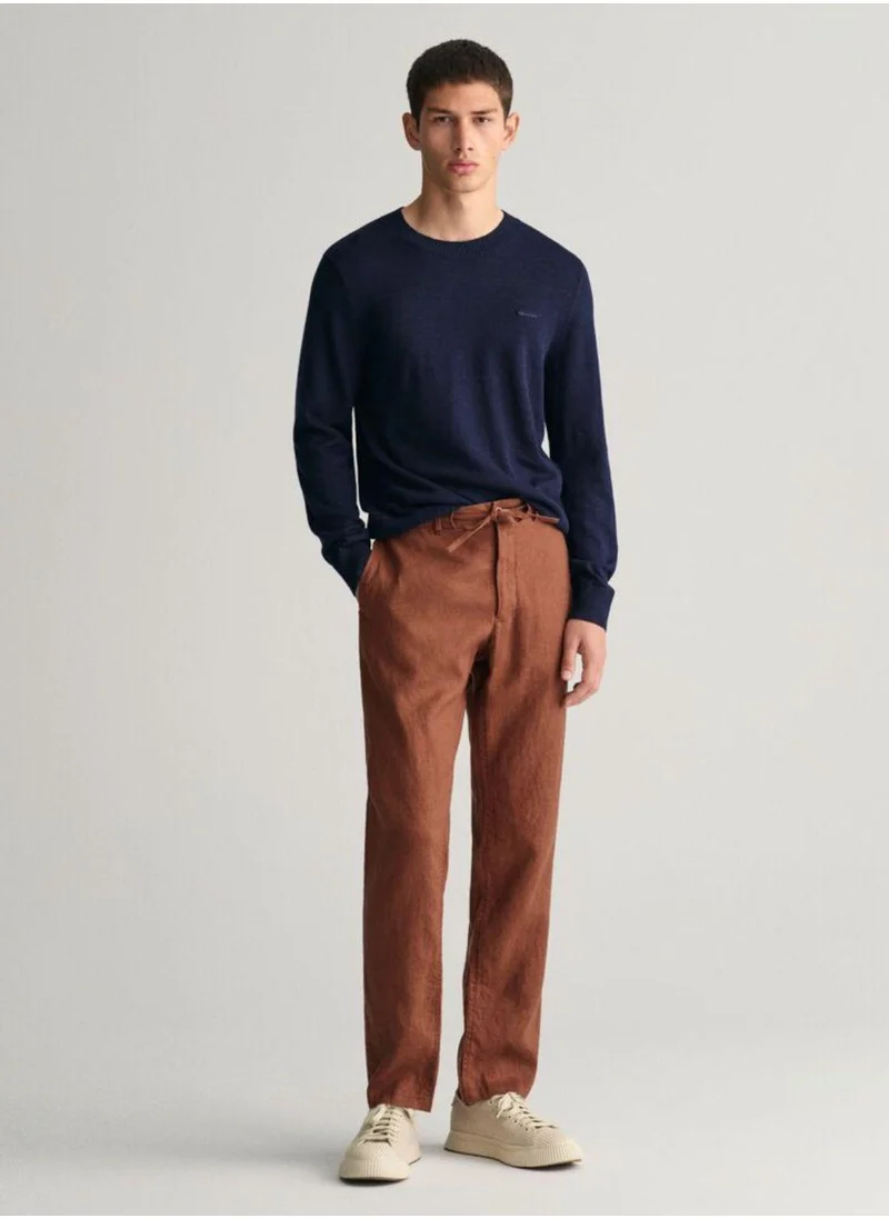 غانت Gant Relaxed Fit Linen Drawstring Pants