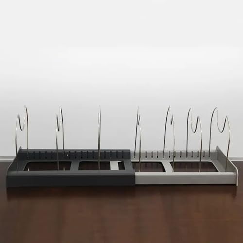 DecorTwist® 7-Tier Pot & Pan Rack Organizer | Adjustable Steel & ABS Lid Holder | Space-Saving Kitchen Storage (7-Tier Expandable Pot & Pan Rack) - Image 5