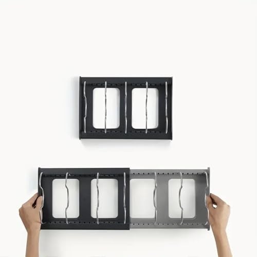 DecorTwist® 7-Tier Pot & Pan Rack Organizer | Adjustable Steel & ABS Lid Holder | Space-Saving Kitchen Storage (7-Tier Expandable Pot & Pan Rack) - Image 3