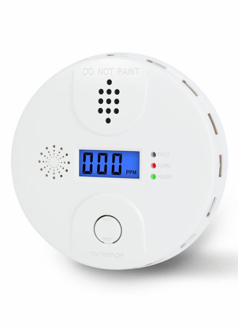 Carbon Monoxide Alarm, Digital Display CO Detector Security CO Monoxide For Home Safety Battery Powered with LCD Display and Sound Warning for Home,School,Office