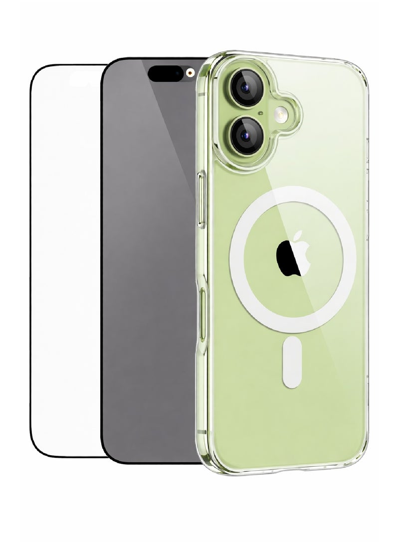 MOBM Pack Of 3 Protection for iPhone 17 MagSafe Clear Case - Clear Screen - Privacy Screen - Image 1