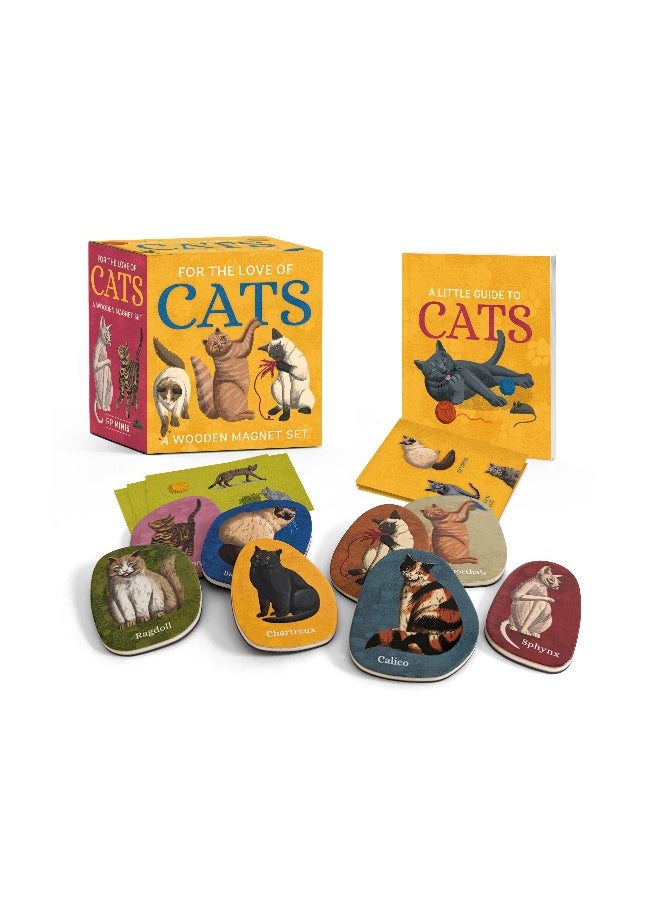 null - For the Love of Cats: A Wooden Magnet Set - Image 1