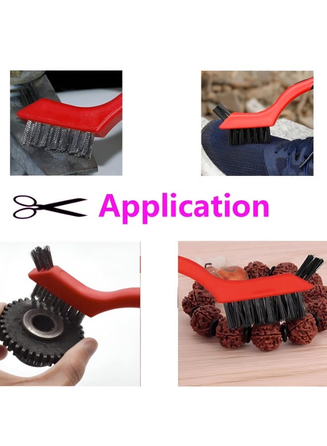 Small Wire Brush Set – 3-Piece Cleaning Brushes with Stainless Steel, Brass, and Nylon Bristles – Rust & Paint Removal Hand Tools for Metal, Plastic, and Delicate Surfaces - Image 4