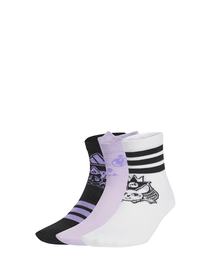 اديداس Kids 3 Pack Bubbles Socks