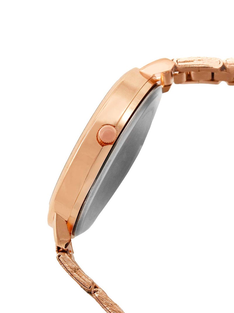 Joker & Witch Women Sleek 38mm White Dial 12mm Rose Gold Stainless Steel Watch - Image 5