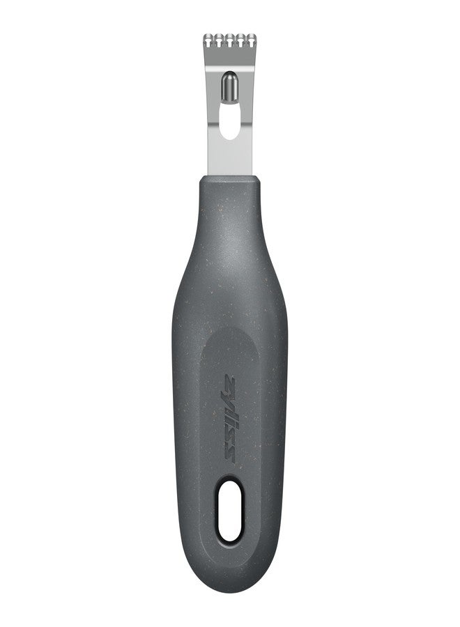 Zyliss 2 in 1 Zester, Citrus Grater/Zester with Coarse and Fine Zests, Sustainable Wheat Straw Handle/Stainless Steel, Dishwasher Safe - Image 1