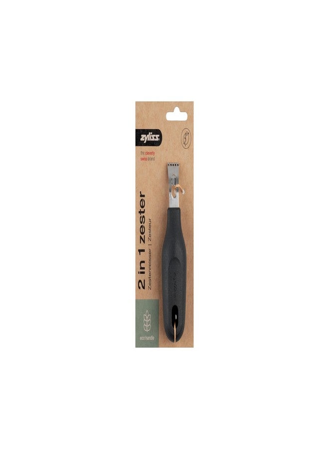 Zyliss 2 in 1 Zester, Citrus Grater/Zester with Coarse and Fine Zests, Sustainable Wheat Straw Handle/Stainless Steel, Dishwasher Safe - Image 2