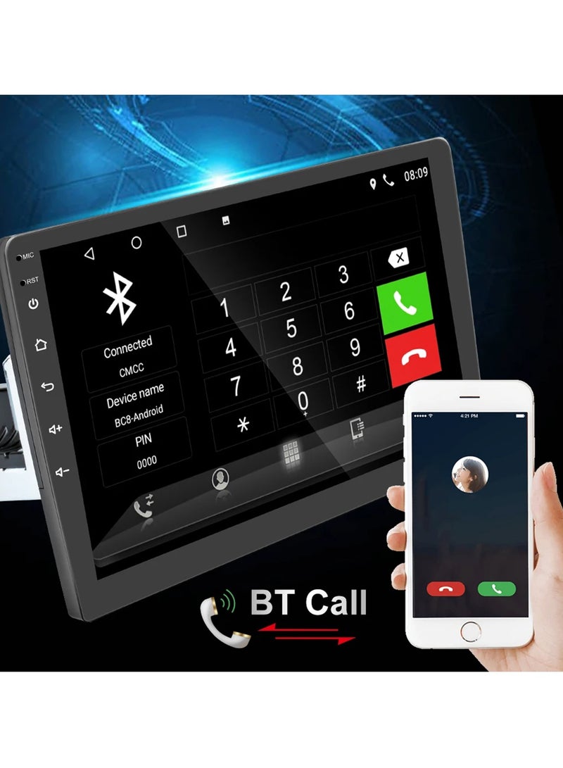 Pistol نظام موسيقى أندرويد للسيارة شاشة LCD مقاس 10 بوصات مع وصلة مرآة iOS Android، وحدة رئيسية 1080 بكسل OEM BT/Wi-Fi/GPS/مكالمات غير يدوية - PISTOL - Image 3