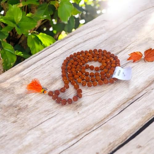 Achleshwar Nepali 5 Mukhi Rudraksha Mala 108+1 Beads | Lab Certified Natural Rosary for Japa & Meditation | Unisex Spiritual Wear | Brown | 5 mm - Image 4