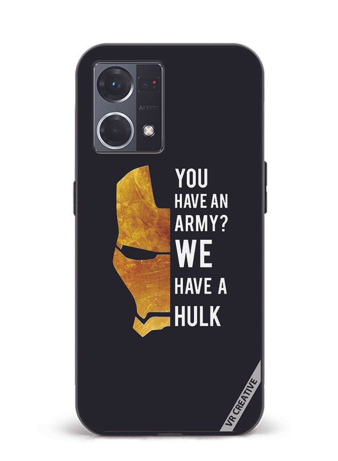 VR CREATIVE Protective Case Cover For Oppo Reno8 4G Hulk Caption Design Multicolour - Image 1