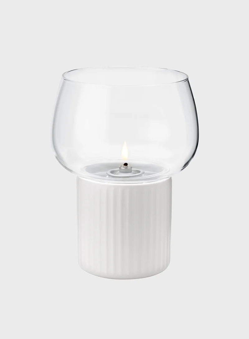 RIG TIG Hygge Hurricane Candle Holder - White